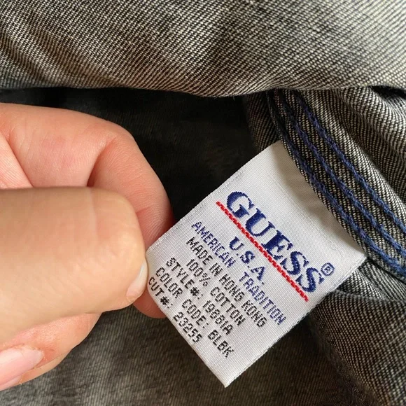 Vintage GUESS USA workwear black wash chore yard jacket 90’s mens - Picture 4 of 5